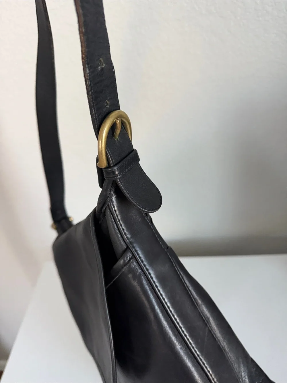 Vintage Coach Whitney Bag 4115 Black Glove Tanned Leather Crossbody Flap